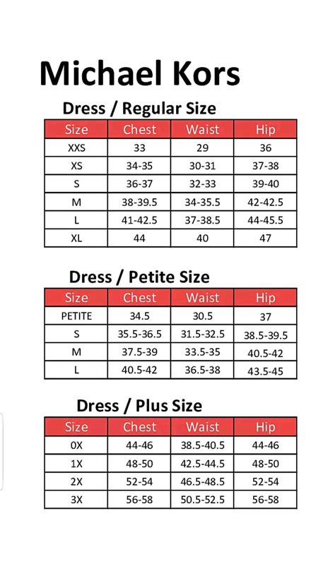 michael kors uk size guide|michael kors size chart.